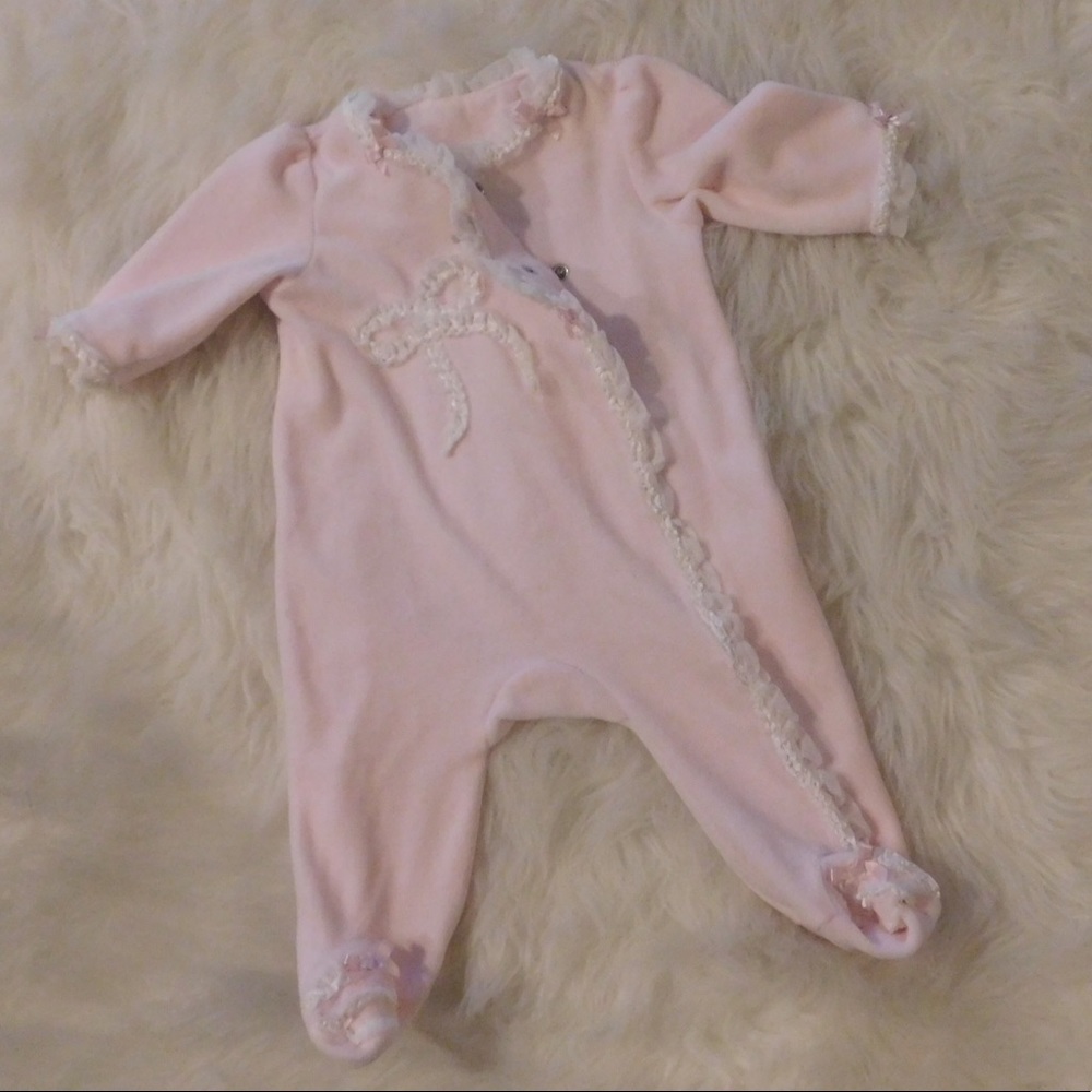 Light pink footsie Like new!!